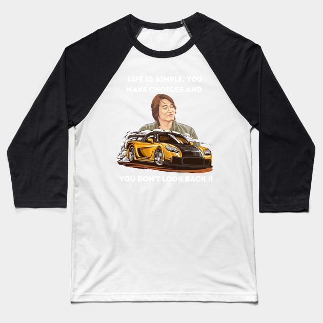 Fast and furious Han's Rx7 Baseball T-Shirt by MOTOSHIFT